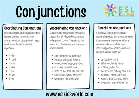 Tips for Using Conjunctions