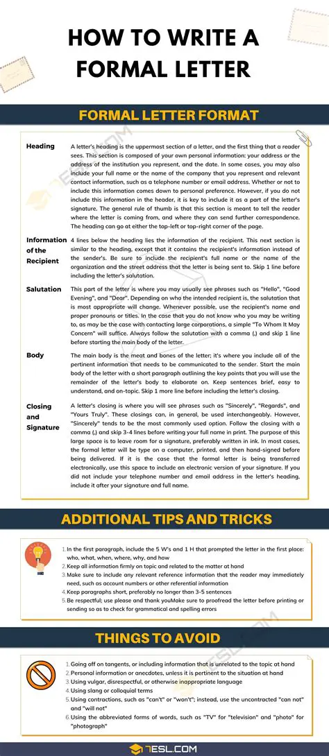 Tips for Writing a Formal Letter