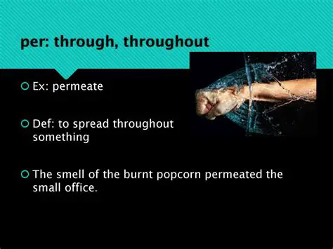 To spread throughout something