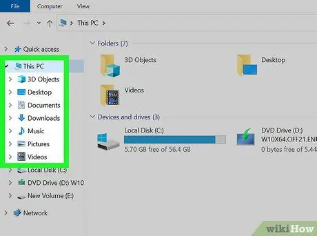 Transfer content directly to a folder on your hard drive