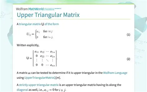 Transforming a Matrix into Upper Triangular Form