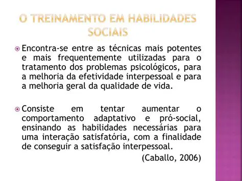 Treinamento em habilidades sociais