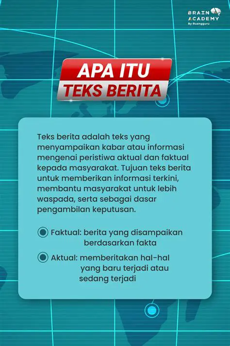 Tujuan Utama Teks Berita Adalah Menginformasikan