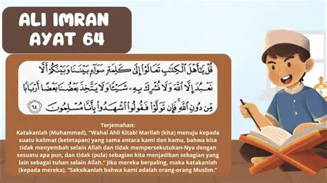 Tuliskan Dua Isi Pokok Alquran Surah Ali Imron Ayat 64 Secara Singkat