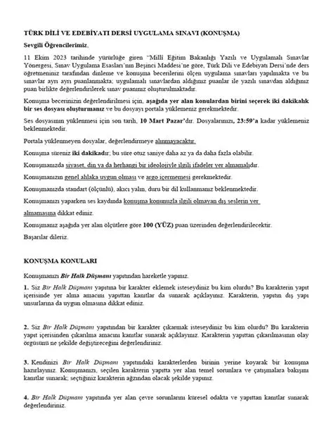Turkce Konusma Sinavi Icin Hazirlanan Metinler