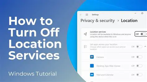 Turn off location services