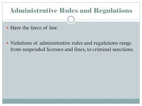 Types of Administrative Rules and Regulations