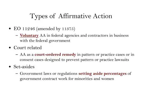 Types of Affirmative Action