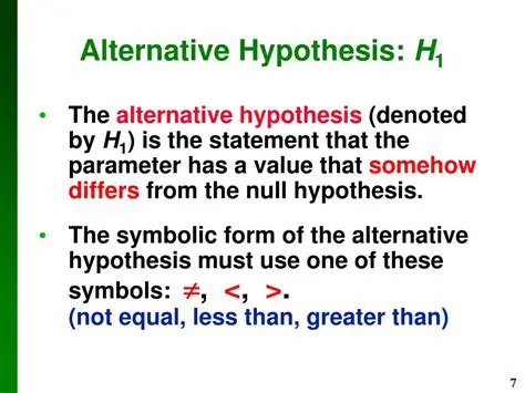 Types of Alternative Hypotheses