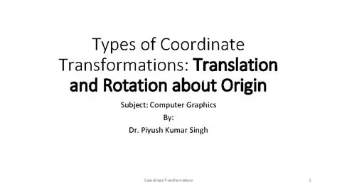 Types of Coordinate Translation