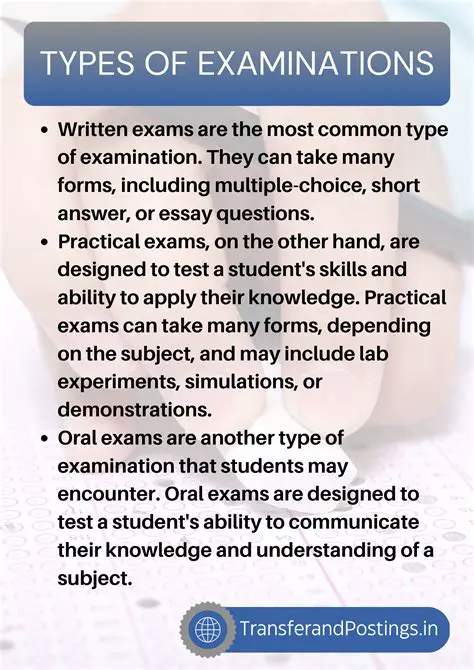 Types of Examination Positions