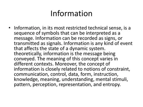 Types of Information Transmitted by Television