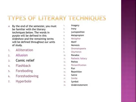 Types of Literary Techniques