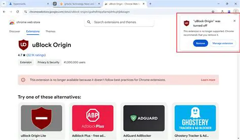 uBlock Origin is no longer available on the Chrome Store