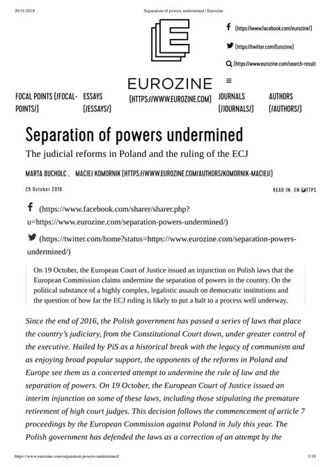 Undermine the separation of powers