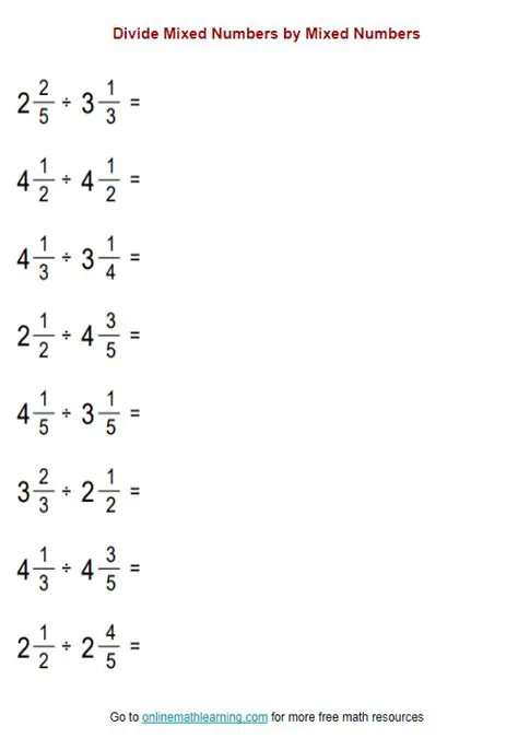 Understanding Division with Fractions and Mixed Numbers