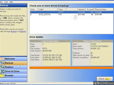 Understanding Driveimage XML