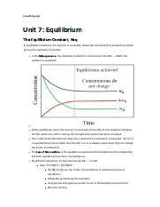 Understanding Equilibrium Reactions