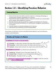 Understanding Function Behavior
