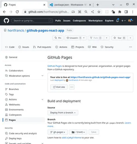 Understanding GitHub Pages and React
