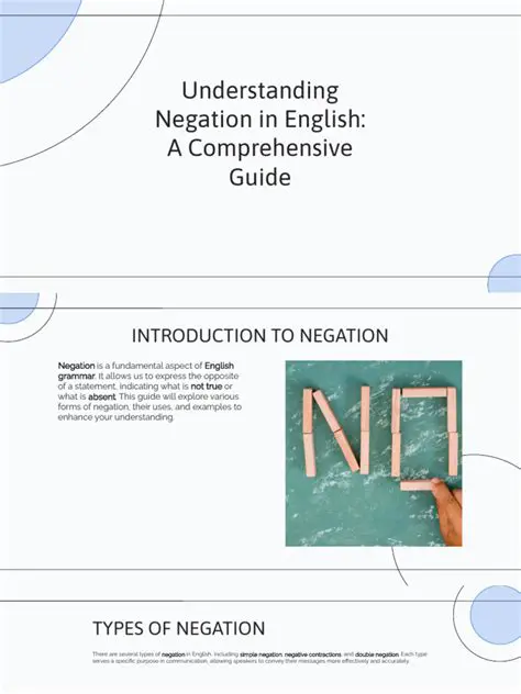 Understanding Negation in English