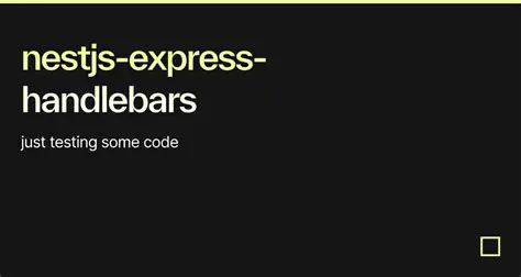 Understanding NestJS and Handlebars