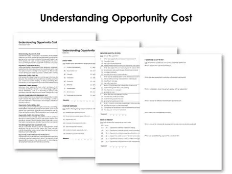 Understanding Opportunity Cost