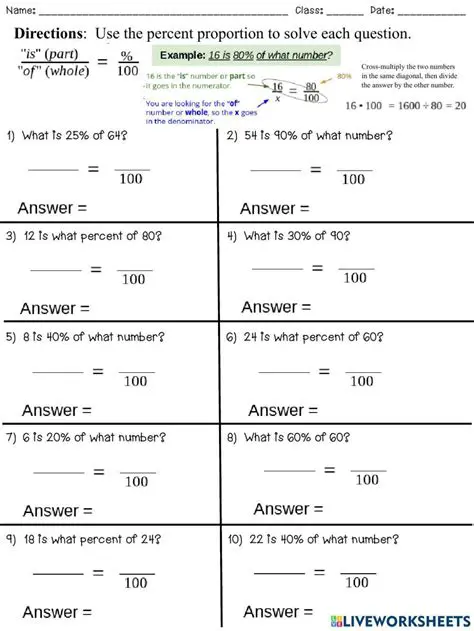 Understanding Percent Proportions