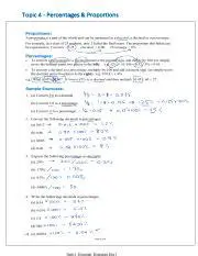 Understanding Percentages and Proportions