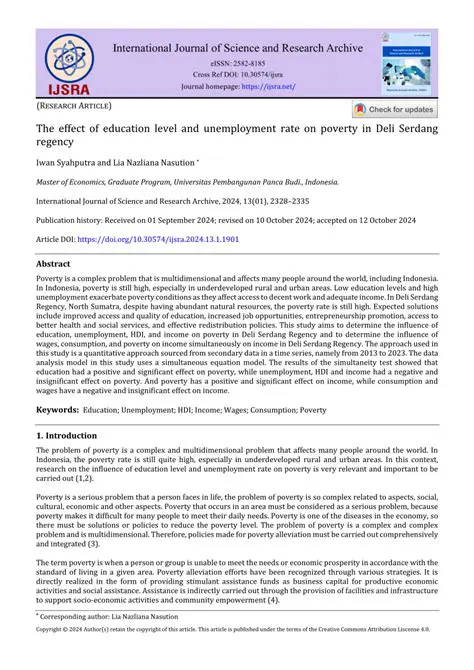 Understanding Poverty in Deli Serdang Regency