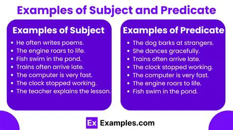 Understanding Predicates and Subjects