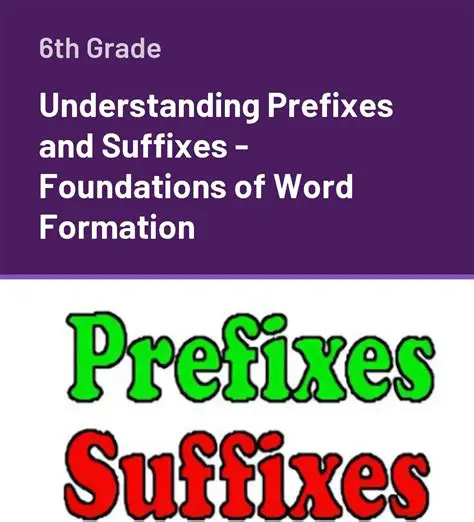 Understanding Prefixes and Suffixes