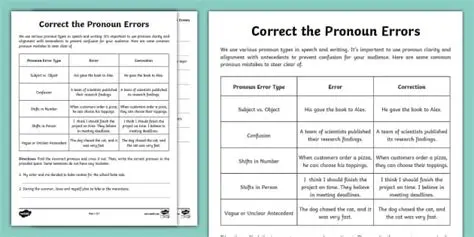 Understanding Pronoun Errors