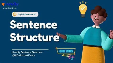 Understanding Sentence Structure