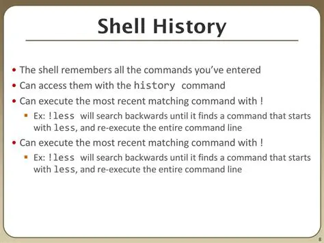 Understanding Shell History