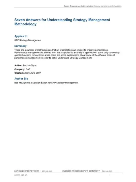 Understanding Strategy Management