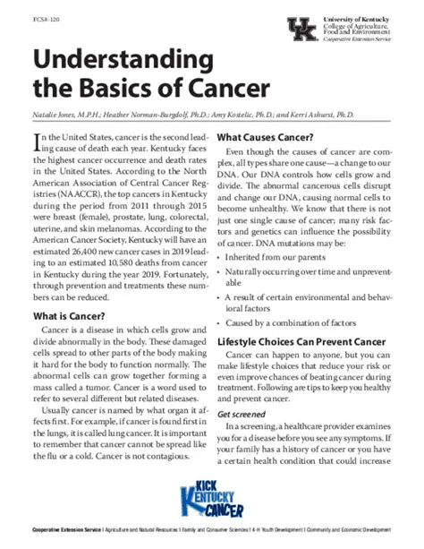 Understanding the Basics of Cancer