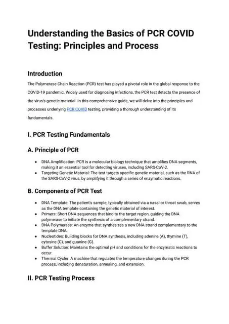 Understanding the Basics of PCR