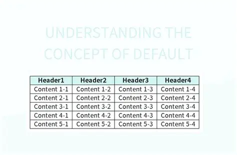 Understanding the concept of default