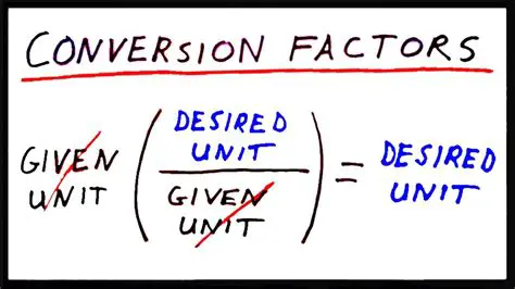 Understanding the Conversion Factors