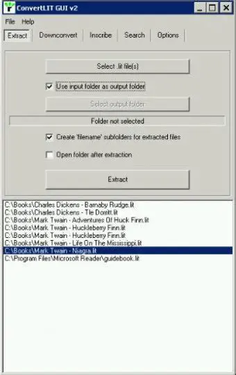 Understanding the ConvertLIT GUI