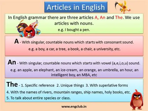 Understanding the Correct Use of Articles in English