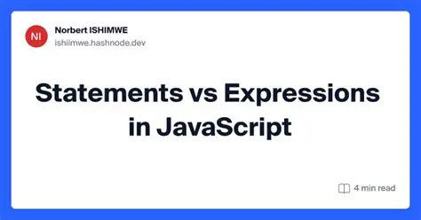 Understanding the Difference Between Statements and Expressions