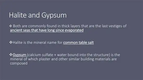 Understanding the Formation of Halite and Gypsum Deposits