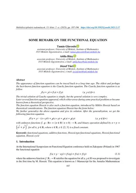 Understanding the Functional Equation