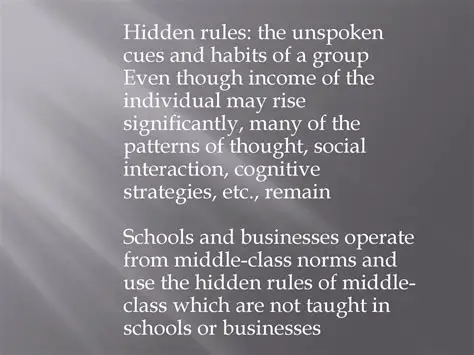 Understanding the Hidden Rules of Social and Economic Classes