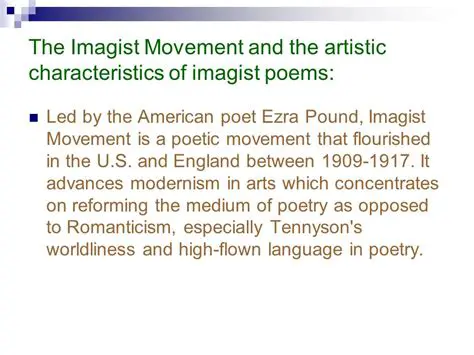 Understanding the Imagist Movement