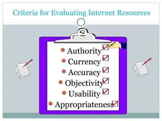 Understanding the Importance of Evaluating Internet Documents