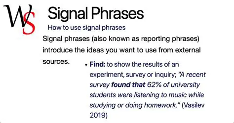 Understanding the Importance of Signal Phrases