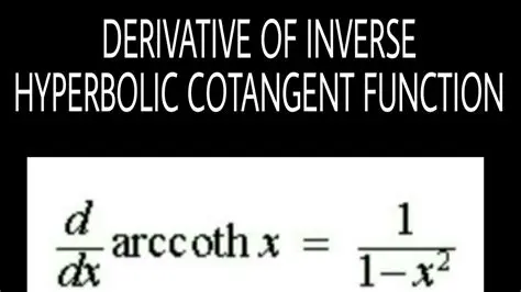 Understanding the Inverse Hyperbolic Cotangent Function